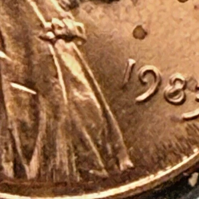 1983-P Lincoln 1c Memorial Pair ~ Extra Metal in 8 / DDO & Color Tone ~ GEM ~H87 - Image 1 of 4