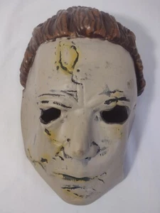 Michael Meyers Halloween Mask Full Face Zombie Flexible Plastic Adult Size - Picture 1 of 2