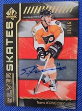 Travis Konecny 2016-17 UD SP Authentic Silver Skates GOLD Auto 17 /25 NHL Card