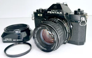 [Excellent+5] Pentax K2 35mm film SLR with Pentax SMC 50mm f/1.4 lens From JAPAN - Picture 1 of 14