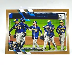 2021 Topps S1 MILWAUKEE BREWERS TEAM Card Gold /2021 #59 - Picture 1 of 2