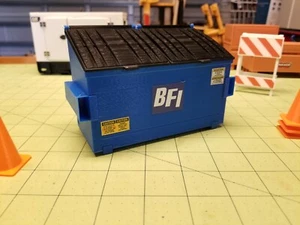 Custom Made BFI Miniature 2-yard Dumpster at 1:14 Scale for RC Construction - Picture 1 of 4