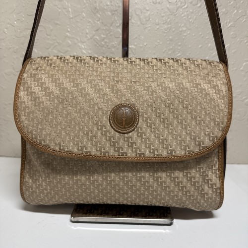 Borsa a tracolla Gucci GG Supreme autenticata tela mini monogramma beige e marrone