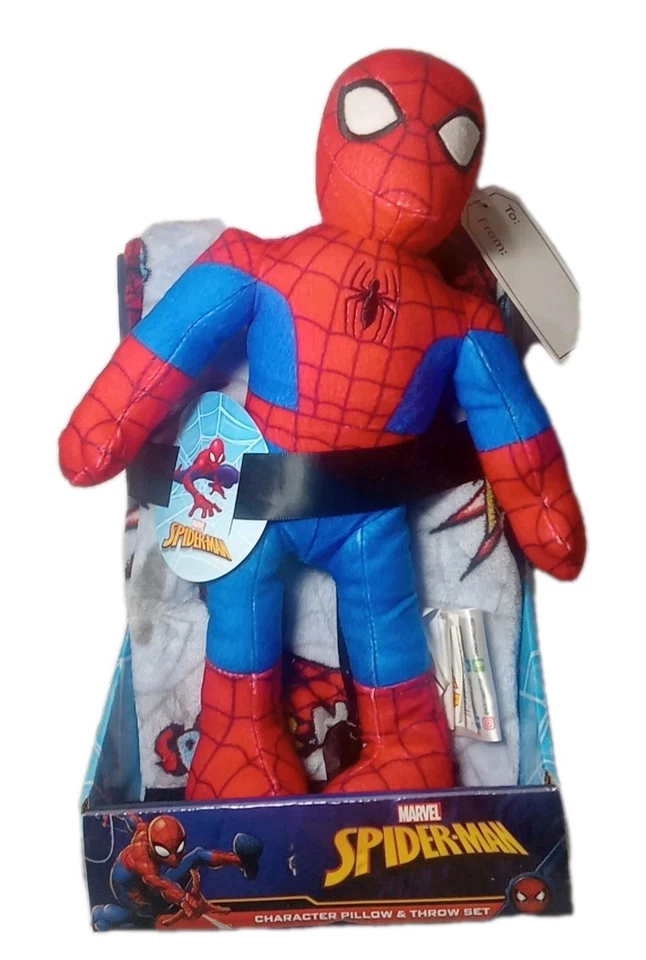 Juego de almohada y tiro de personaje Marvel Spiderman nuevo Foto 1 de 4