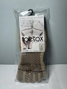 NWT Toesox Non Slip Grip Socks Small Tan Yoga Pilates Dance Martial Arts 2009 - Picture 1 of 2