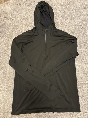 Lululemon Metal Vent Tech Pullover Hoodie Black 1/2 Zip Stretch Men's Size Large - Image 1 of 3