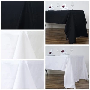 60" x 126" Rectangular 100% COTTON Wedding Tablecloth High Quality Dinner Linens - Picture 1 of 19