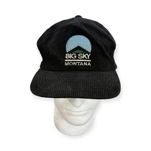 Vintage Big Sky Montana Cord Strapback Baseball Mütze Trucker Cap - Bild 1 von 9