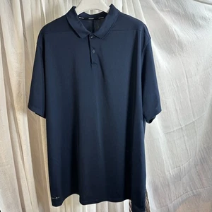 Nike Dri-Fit Polo Shirt 3XL Blue Short Sleeve Golf Activewear Mens Athletic Top. - Picture 1 of 12