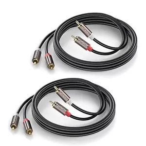 RCA Cable, 2-Male to 2-Male RCA Audio Stereo Subwoofer Cable [2Pack,Hi-Fi Sou... - Picture 1 of 7