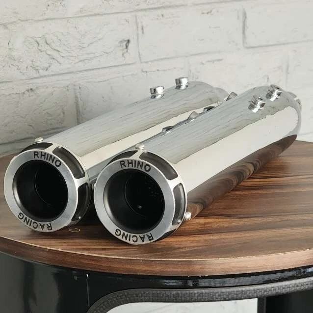 Rhino Racing  V2 (Stainless Steel) Exhausts For Royal Enfield Super Meteor 650 - Image 1 of 4