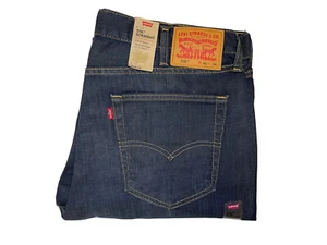 Levis Strauss & Co Straight Slim Fit 516 Denim Jeans Mens Dark Wash Waist 40"  - Picture 1 of 11