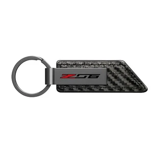 Chevrolet Corvette C7 Z06 Carbon Fiber Texture Strap Black Bar Key Chain - Bild 1 von 5