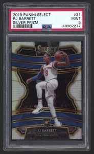 2019-20 Panini Select #21 RJ Barrett Silver PSA 9 Knicks Concourse Rookie RC - Picture 1 of 23