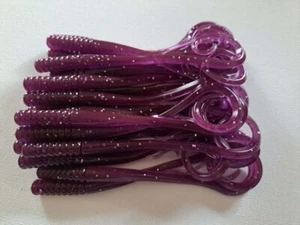 Engulf Baits 7" Bungee Reflex Worms "Purple Flash" 12 ct. pckg. - Picture 1 of 1