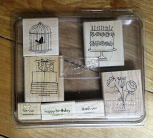 Estampillas de goma ~ Stamp in' Up! Juego de estampillas de goma Happy Moments - Imagen 1 de 5