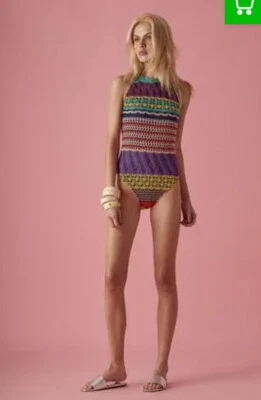 Nwt Cecilia Prado Mare Ida Crochet Knit Swimsuit Size Small - Image 1 of 4