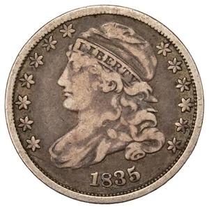 United States 1835 10c Capped Bust Dime Silver Coin - Picture 1 of 2