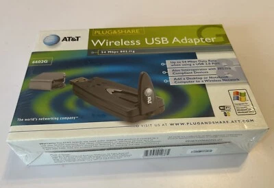 AT&T Plug and Share Wireless USB Adapter 6602G New Sealed Free Shipping - Image 1 of 4