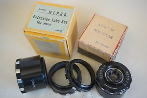 Spiratone macrotar 35mm f3.5 with extension tube set (M42 mount)