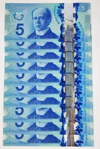 2013 Canada Banknote $5 Five Dollar Bill Polymer Lane/Macklem UNC - Picture 1 of 5