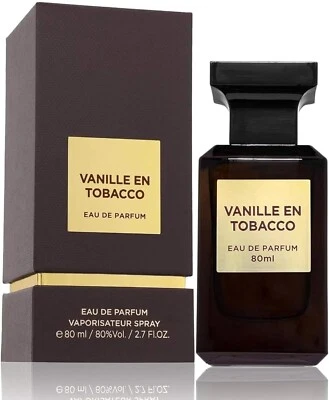 Vanille En Tobacco 80ml EDP by Fragrance World Unisex Long-Lasting Sweet Perfume