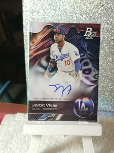 JORBIT VIVAS  AUTOGRAPH 2023 Bowman Platinum TOP 10 2B Prospect! #TOP-29 Dodgers