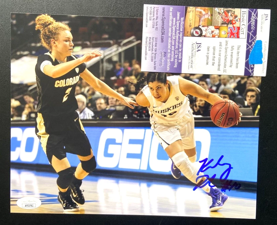 KELSEY PLUM SIGNED 8X10 PHOTO WASHINGTON HUSKIES LAS VEGAS ACES BASKETBALL JSA E - Image 1 of 1