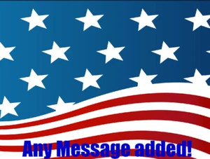 AMERICAN FLAG Edible cake image decoration sheet topper Patriotic Eagle stars - Picture 1 of 1