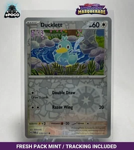 Ducklett 139/167 Holograma Inverso Pokemon Juego de Cartas Coleccionables Twilight Masquerade COMO NUEVO ENVIADO HOY - Imagen 1 de 2