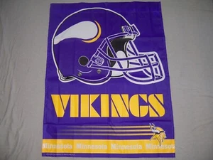 MINNESOTA VIKINGS 27X37 garden pole flag superior quality GENUINE NFL Lic us - Picture 1 of 3