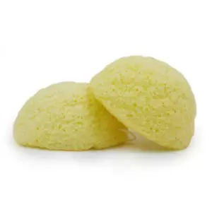 2 esponjas faciales Konjac limón 100% naturales para antienvejecimiento - Imagen 1 de 3