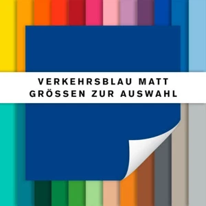 Fliesenaufkleber verkehrsblau matt | Fliesensticker Küche Bad | alle Größen - Bild 1 von 1