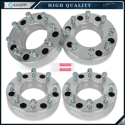 4 Pcs 2" 6x5.5 to 8x6.5 Wheel Adapters 14x1.5 For Chevrolet GMC 6 Lug to 8 Lug - Image 1 of 4