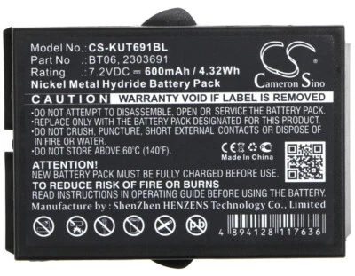 Ersatzakku - CS-KUT691BL - Ikusi BT06 / 2303691 - 7,2 Volt 600mAh Ni-MH - Bild 1 von 4