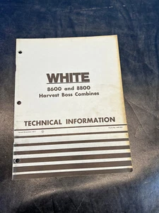 White Equipment Technical Service Manual 8600 8800 Harvest Boss Combine dec 1977 - Bild 1 von 2