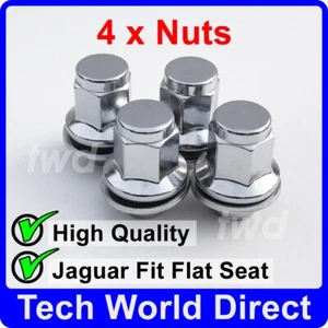 4x ALLOY WHEEL NUTS JAGUAR XF XF-R XE (M12X1.5) CHROME LUG BOLT STUD SET [4L] - Picture 1 of 7
