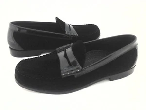 WEEJUNS Penny Loafers G.H. Bass & Co Black Velvet Larson Dressy Formal Men's New - Picture 1 of 6