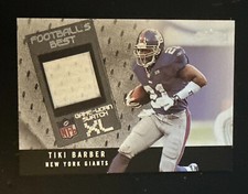 Vtg 2002 Fleer Showcase Footballs Best Relic #NNO TIKI BARBER Giants UVa NM/M SP