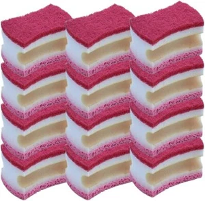 Esponja exfoliante Superio con agarre, resistente doble cara - roja (paquete de 12) - Imagen 1 de 1
