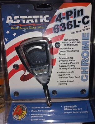 Nrw Astatic 4-Pin 636L-C Dynamic Microphone DX-1 Chrome Edition  - Image 1 of 2