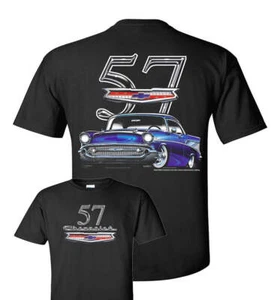 1957 Chevrolet Bel Air Mens T shirt(licensed) Johny Rockstar Brand - Picture 1 of 5