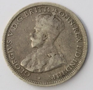 1920 AUSTRALIA SILVER SIXPENCE 19.3mm KM# 25 - Picture 1 of 2