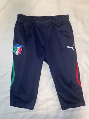 PUMA ITALY Italia Men’s 3/4 Shorts Pants Soccer Football - M - Image 1 of 4