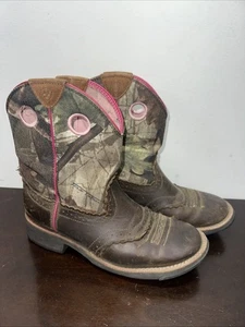 Ariat Fatbaby Womens Size 8B Camo Brown Leather Stockman Cowboy Western Boots - Picture 1 of 12
