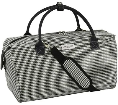 London Fog Cambridge 20" Weekender blanco y negro Foto 1 de 4