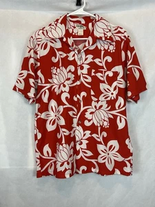Camisa Hawaiana HUKILAU FASHION 100% Algodón Vintage Años 60 70 Mediana Roja - Imagen 1 de 8