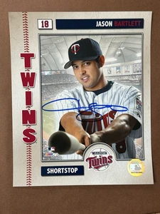 Jason Bartlett SS Minnesota Twins Baseball firmato autografo foto 8x10 (C - Foto 1 di 2