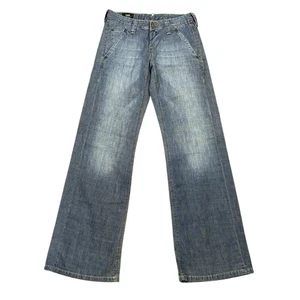 1970s Style Lee Jeans Button Fly Flare Bootcut Women’s 30 Inch Waist 33 Inseam - Picture 1 of 10