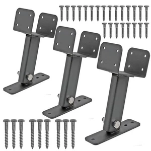 3er Pack 3,6 ZOLL Sattel Edelstahl verstellbarer Winkel Dacherhöhung für Holz Terrasse Pe - Bild 1 von 5